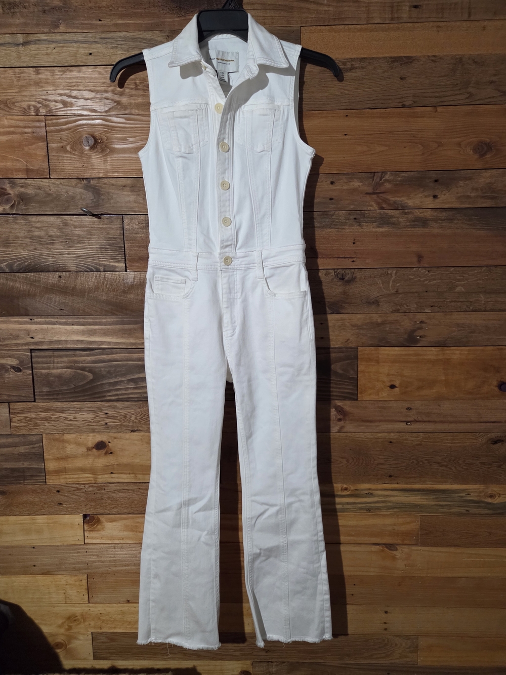 Pilcro and the Letterpress By Anthropologie Women's Denim Jumpsuit White Size 2